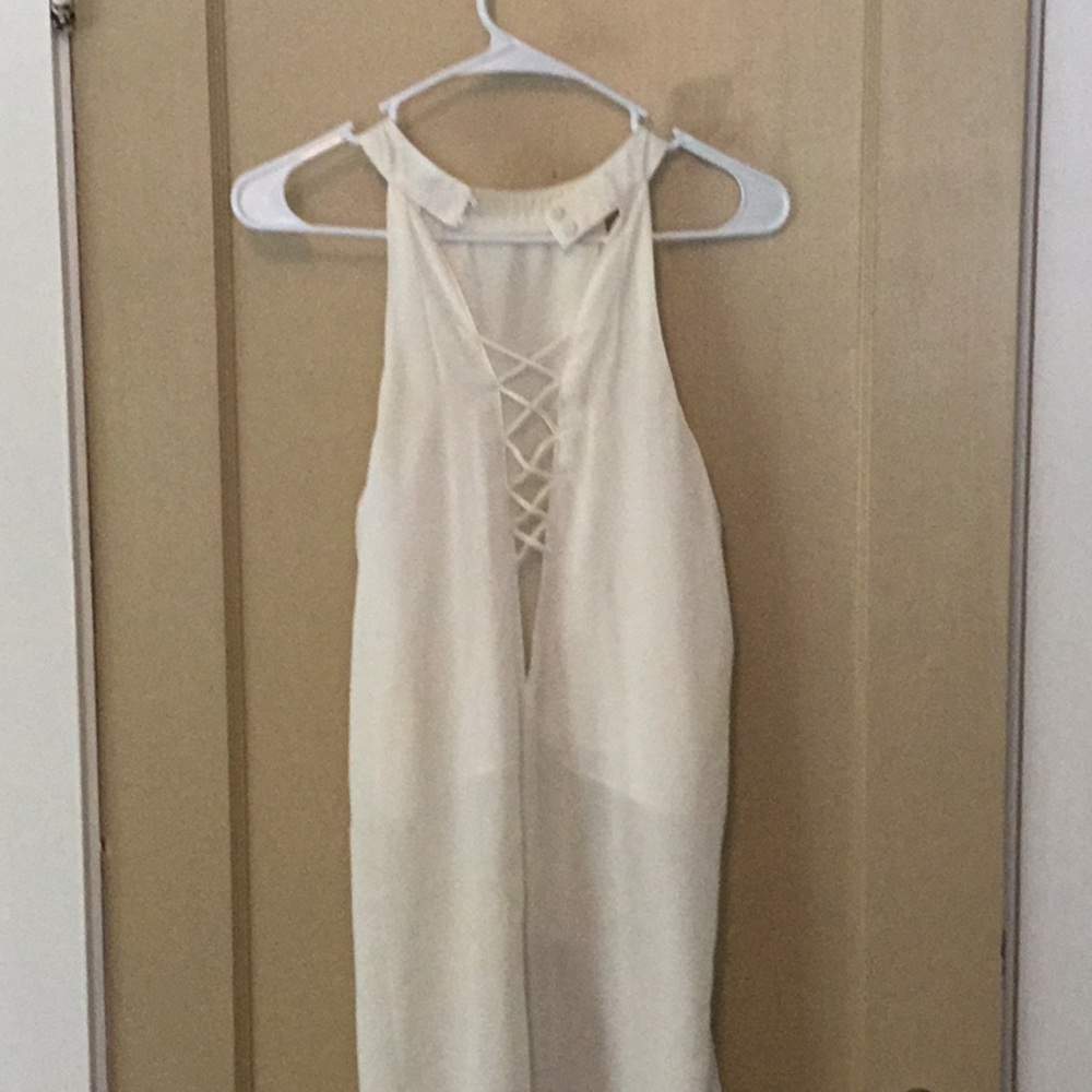 White Hi-lo top